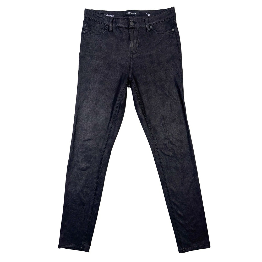 Liverpool Madonna Leggings Women's 8/29 Faux Leather Pants Black Skinny